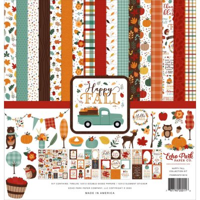 Echo Park 12"x12" Collection Kit - Happy Fall (13 sheets)