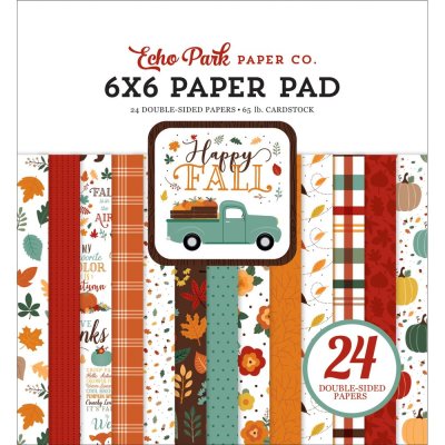 Echo Park 6"x6" Double-Sided Paper Pad - Happy Fall (24 sheets)