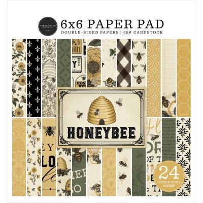 Carta Bella 6"x6" Paper Pad - Honey Bee (24 sheets)