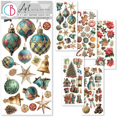Ciao Bella Adhesive Sheets - Merry & Bright Transparent (5 sheets)