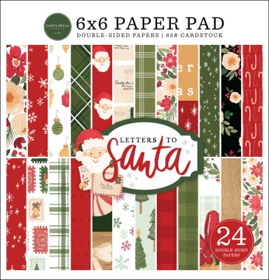 Carta Bella 6”x6” Paper Pad - Letters To Santa (24 sheets)