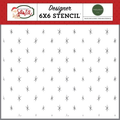 Carta Bella 6”x6” Stencil - Snow Is Glistening