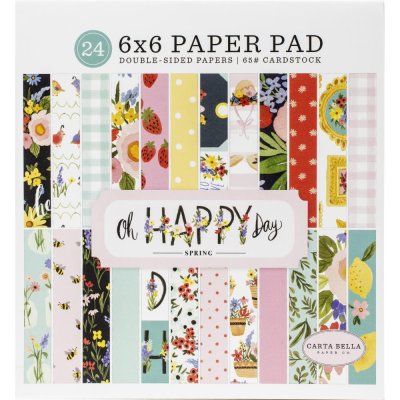Carta Bella 6"x6" Paper Pad - Oh Happy Day Spring (24 sheets)