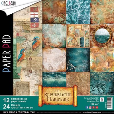 Ciao Bella 12"x12" Scrapbooking Creative Paper Pad - Repubbliche Marinare (12 sheets)
