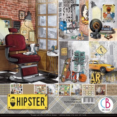 Ciao Bella 12"x12" Scrapbooking Creative Paper Pad - Hipster (12 sheets)