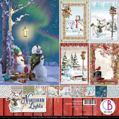 Ciao Bella 12"x12" Scrapbooking Creative Paper Pad - Northern Lights (12 sheets)