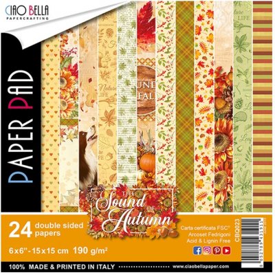 Ciao Bella 6"x6" Paper Pack - Sound Of Autumn (24 sheets)