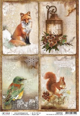 Ciao Bella A4 Rice Paper Sheet - The Sound Of Winter Cards