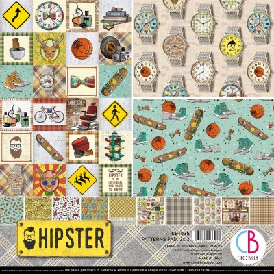 Ciao Bella 12"x12" Paper Pad - Hipster (8 sheets)