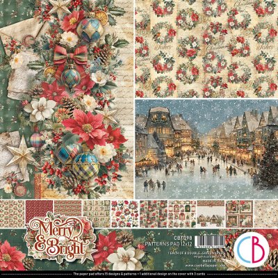 Ciao Bella 12”x12” Patterns Pad - Merry & Bright