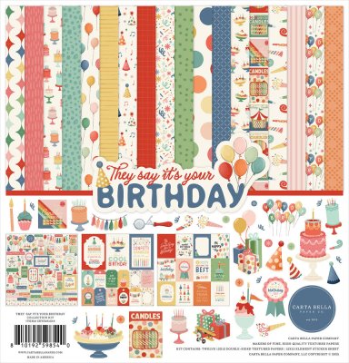 Carta Bella 12”x12” Collection Kit - They Say It's Your Birthday (13 sheets)