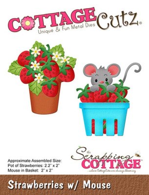 CottageCutz Dies - Strawberries with Mouse