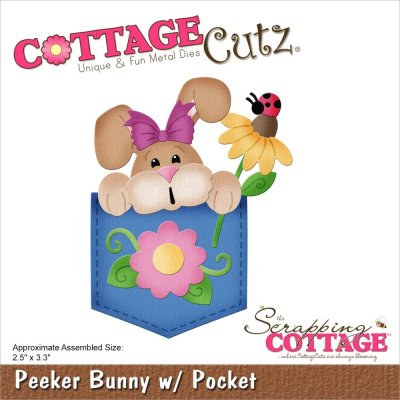 CottageCutz Dies - Peeker Bunny with Pocket