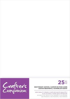 Crafters Companion A5 Heavyweight Acetate Sheets (25 sheets)