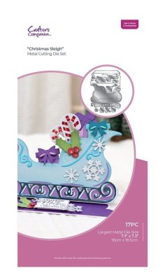 Crafters Companion 3-in-1 Create-a-Card Cutting & Embossing Die - Christmas Sleigh