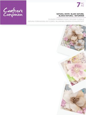 Crafters Companion 9”x12” Flower Forming Foam - Natural White (7 sheets)