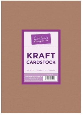 Crafters Companion A4 Brown Kraft Card (10 sheets)