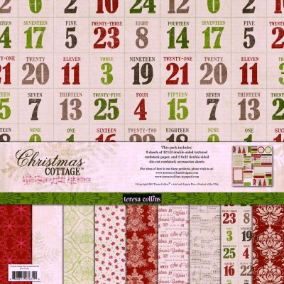 Teresa Collins 12"x12" Christmas Cottage Collection Pack (10 sheets)