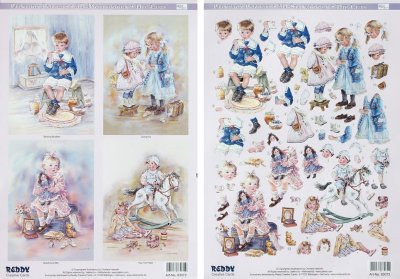 Paintbox Poppets Decoupage and Toppers - S15 (2 x A4 sheets)