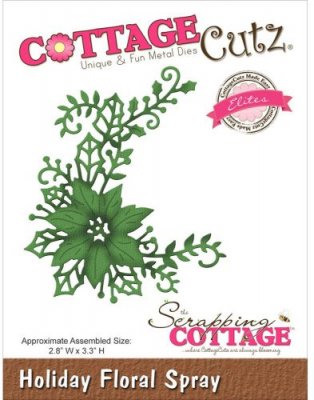 CottageCutz Dies - Holiday Floral Spray