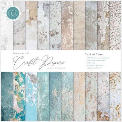 Craft Consortium 12”x12” Essential Craft Papers Paper Pad - Test of Time (30 sheets)