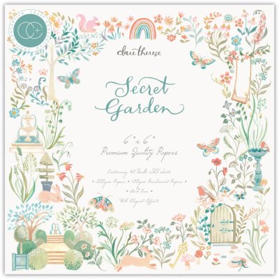 Craft Consortium 6”x6” Paper Pad - Secret Garden (40 sheets)