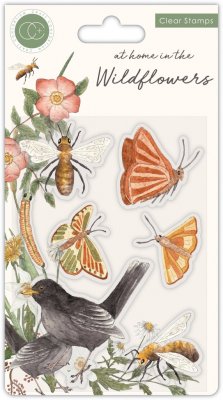 Craft Consortium Clear Stamps - At Home in the Wildflowers Bees & Butterflies