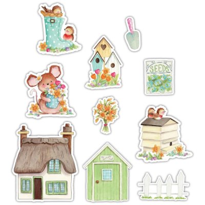 Craft Consortium Wooden Ephemera Shapes - Cottage Garden