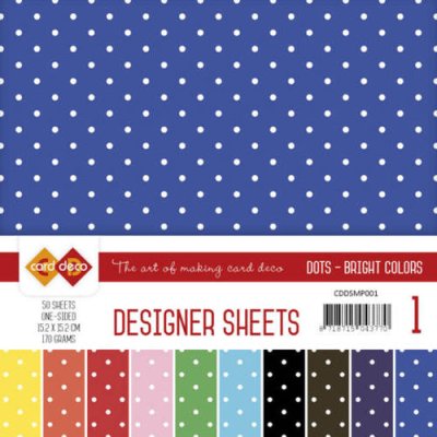 Card Deco 6”x6” Designer Sheets Mega Pack - #1 Bright Colors