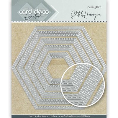 Card Deco Essentials Cutting Dies - Stitch Hexagon