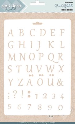 Card Deco Essentials Stencil - Alphabet