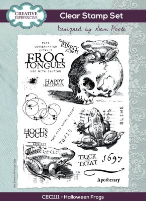 Creative Expressions Clear Stamps - Halloween Frogs by Sam Poole