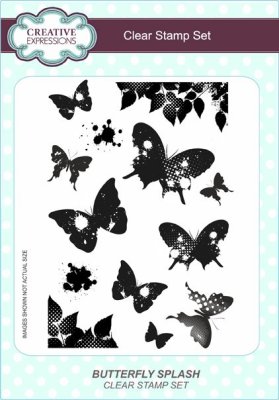 Creative Expressions A5 Clear Stamp Set - Butterfly Splash