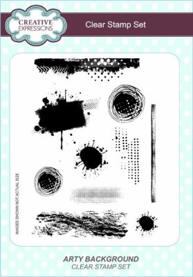 Creative Expressions A5 Clear Stamp Set - Arty Background