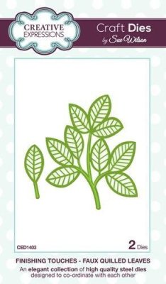 Creative Expressions Dies by Sue Wilson - Finishing Touches Collection Faux Quilled Leaves Die (2 dies)
