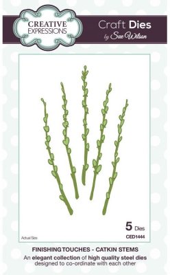 Creative Expressions Dies by Sue Wilson - Finishing Touches Collection Catkin Stems (5 dies)