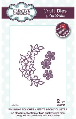 Creative Expressions Dies by Sue Wilson - Finishing Touches Collection Petite Peony Cluster Die (2 dies)