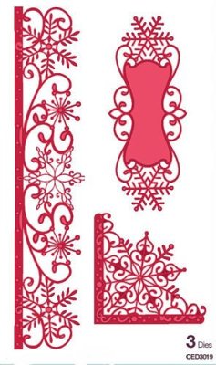 Creative Expressions Dies by Sue Wilson - Festive Collection Snowflake Corner Border and Tag (3 dies)