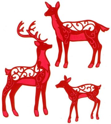 Creative Expressions Dies by Sue Wilson - Festive Collection Deer Family (3 dies)