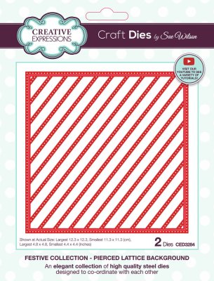 Creative Expressions Craft Dies - Festive Pierced Lattice Background
