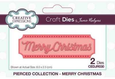 Creative Expressions Craft Dies - Pierced Merry Christmas
