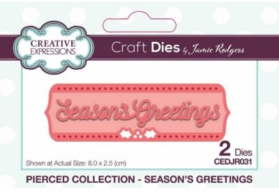 Creative Expressions Craft Dies - Pierced Season's Greetings