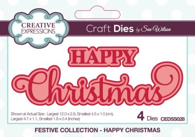 Creative Expressions Craft Dies - Festive Happy Christmas