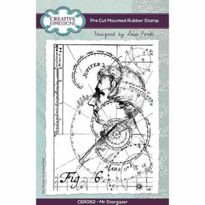 Creative Expressions A6 Pre-Cut Rubber Stamps - Mr Stargazer by Sam Poole