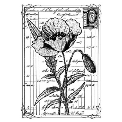Crafty Individuals Unmounted Rubber Stamps - Pretty Poppy