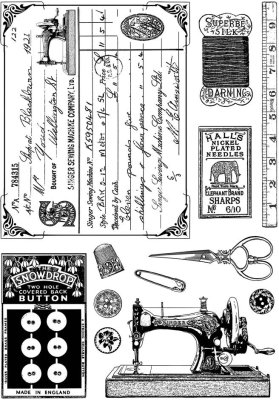 Crafty Individuals Unmounted Rubber Stamps - Sewing Notions