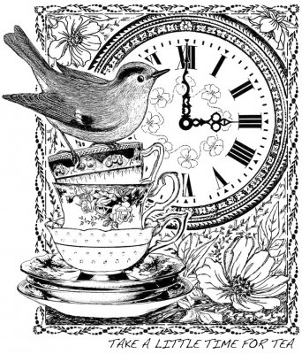 Crafty Individuals Unmounted Rubber Stamps - Tea at Three