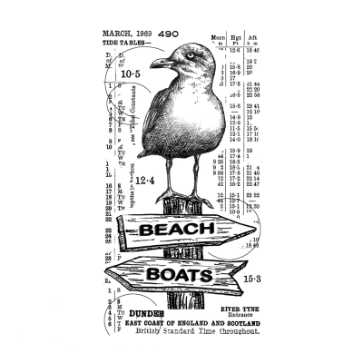 Crafty Individuals Unmounted Rubber Stamps - Counting Seagulls