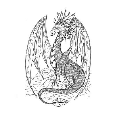 Crafty Individuals Unmounted Rubber Stamps - Gentle Dragon