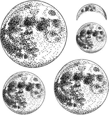 Crafty Individuals Unmounted Rubber Stamps - Many Moons